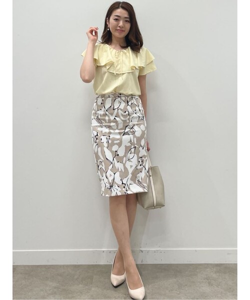 COUP DE CHANCE（クードシャンス）の「◆【洗える/日本製】ケープ衿フリルブラウス（シャツ/ブラウス・レディース・ホワイト/イエロー/チャコール/ピンク系・40/38/36/34）」の21枚目の写真