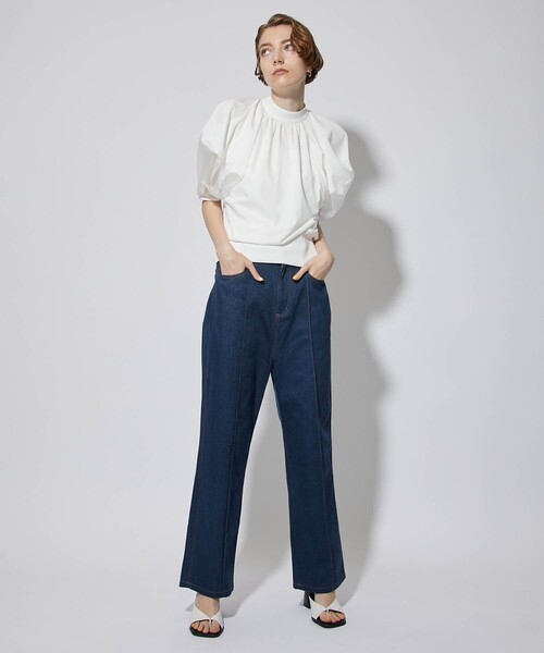 tシャツ タフタスリーブコンビカットソー レディース CITY TOKYO（シティトウキョウ）の「スリーブコンシャストップス