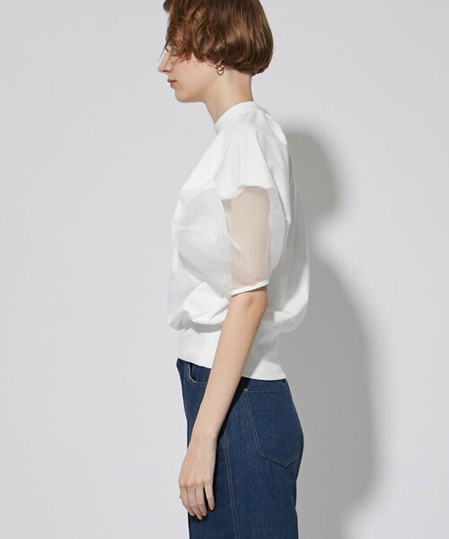 tシャツ タフタスリーブコンビカットソー レディース 楽天市場】Tシャツ カットソー レディース ふくれジャガード
