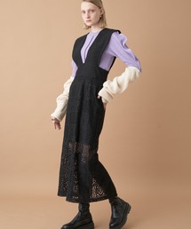 Solace | パネルレースワンピース /ジャンスカ(ジャンパースカート)