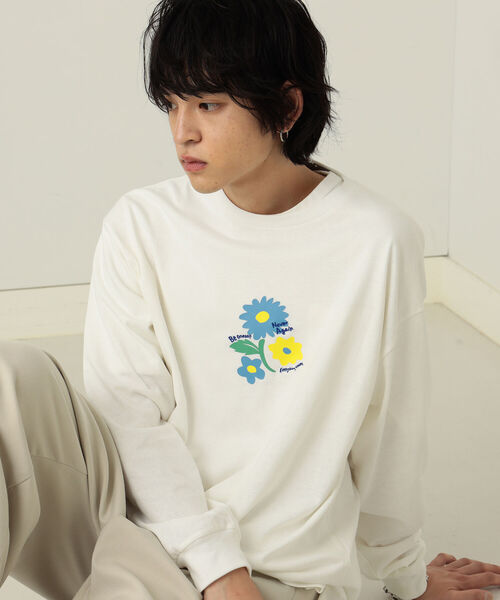 BeAMS DOT(ビームスドット)の「【WEB限定】BeAMS DOT / フラワー プリント カットソー(Tシャツ/カットソー・メンズ・ホワイト/ブラック・MEDIUM/LARGE)」の12枚目の写真