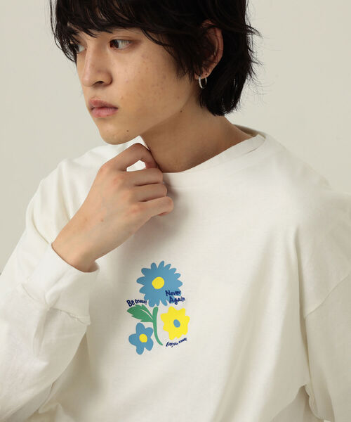 BeAMS DOT(ビームスドット)の「【WEB限定】BeAMS DOT / フラワー プリント カットソー(Tシャツ/カットソー・メンズ・ホワイト/ブラック・MEDIUM/LARGE)」の22枚目の写真
