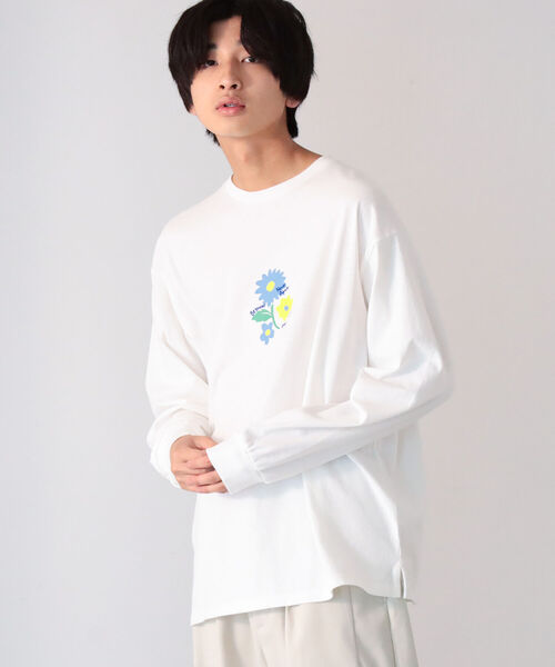 BeAMS DOT(ビームスドット)の「【WEB限定】BeAMS DOT / フラワー プリント カットソー(Tシャツ/カットソー・メンズ・ホワイト/ブラック・MEDIUM/LARGE)」の15枚目の写真