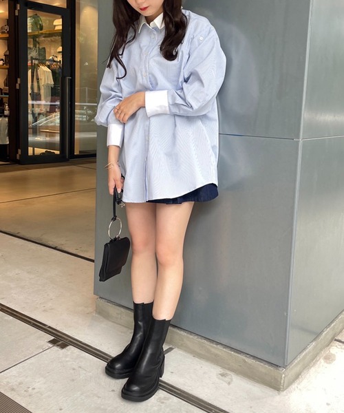 one after another NICE CLAUP（ワンアフターアナザーナイスクラップ）の「【2022AWアイテム】ヒールアップタンク底サイドゴアブーツ（ブーツ・レディース・ブラック/アイボリー/キャメル・SMALL/MEDIUM/LARGE）」の14枚目の写真