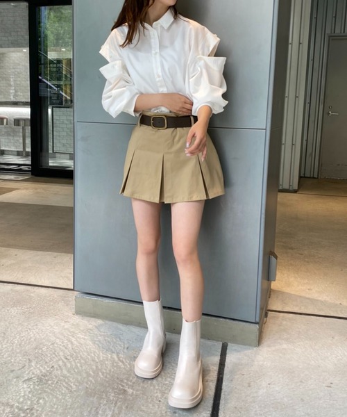 one after another NICE CLAUP（ワンアフターアナザーナイスクラップ）の「【2022AWアイテム】ヒールアップタンク底サイドゴアブーツ（ブーツ・レディース・ブラック/アイボリー/キャメル・SMALL/MEDIUM/LARGE）」の20枚目の写真