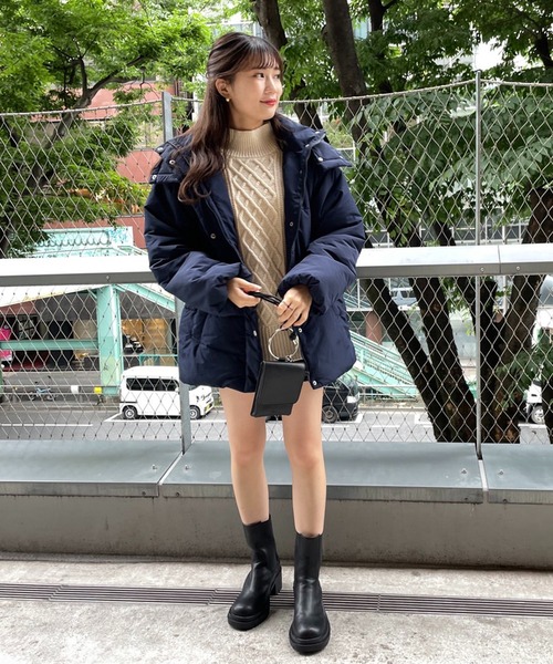 one after another NICE CLAUP（ワンアフターアナザーナイスクラップ）の「【2022AWアイテム】ヒールアップタンク底サイドゴアブーツ（ブーツ・レディース・ブラック/アイボリー/キャメル・SMALL/MEDIUM/LARGE）」の11枚目の写真