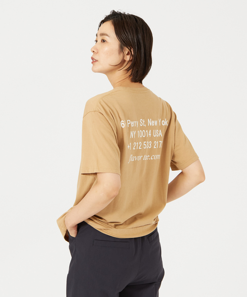 FLAVOR TEE(フレーバーティ)の「【FLAVOR TEE】66PERRY Tシャツ(Tシャツ/カットソー・レディース・ブラック/ベージュ・フリー)」の1枚目の写真