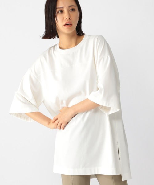 BARNYARDSTORM（バンヤードストーム）の「BARNYARDSTORM / BIGシルエットプルオーバー（Tシャツ/カットソー・レディース・ホワイト/ピンク/チャコール・FREE）」の6枚目の写真