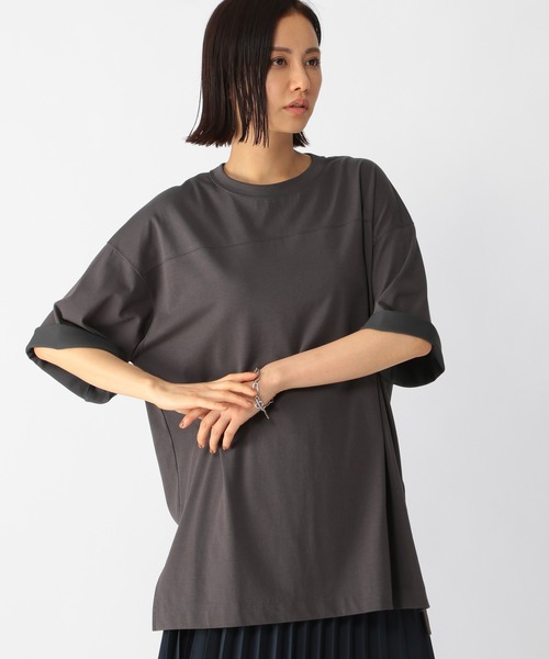 BARNYARDSTORM（バンヤードストーム）の「BARNYARDSTORM / BIGシルエットプルオーバー（Tシャツ/カットソー・レディース・ホワイト/ピンク/チャコール・FREE）」の9枚目の写真