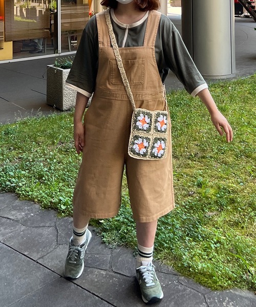 kutir（クティール）の「ハーフサロペット（サロペット/オーバーオール・レディース・ブラック/カーキ/ベージュ・SMALL/MEDIUM/LARGE）」の9枚目の写真