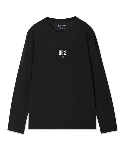 Guess(ゲス)の「Glory L/S Logo Tee(Tシャツ/カットソー・メンズ・ブラック/ホワイト・X-LARGE/MEDIUM/LARGE/SMALL)」の2枚目の写真