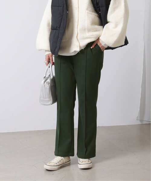 RAY CASSIN（レイカズン）の「ウールニットライクセンターシームカラーパンツ（スラックス・レディース・ブラック/キナリ/プラム/グリーン/キャメル・SMALL/MEDIUM/LARGE）」の4枚目の写真