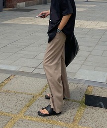 ASCLO | ASCLO(エジュクロ)Pleddy Nibus Two Tuck Side Banding Slacks(スラックス)