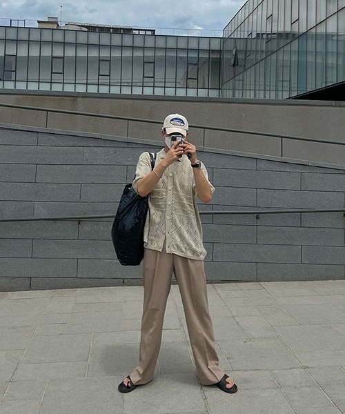 ASCLO(エジュクロ)の「ASCLO Pleddy Nibus Two Tuck Side Banding Slacks(スラックス・メンズ・ブラック/ベージュ/カーキ/グリーン・SMALL/MEDIUM/LARGE/X-SMALL)」の17枚目の写真