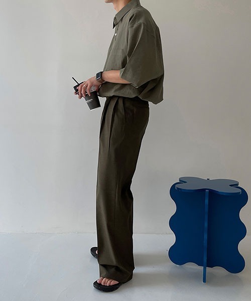 ASCLO(エジュクロ)の「ASCLO Pleddy Nibus Two Tuck Side Banding Slacks(スラックス・メンズ・ブラック/ベージュ/カーキ/グリーン・SMALL/MEDIUM/LARGE/X-SMALL)」の18枚目の写真