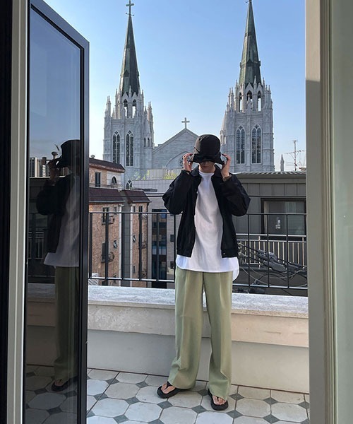ASCLO(エジュクロ)の「ASCLO Pleddy Nibus Two Tuck Side Banding Slacks(スラックス・メンズ・ブラック/ベージュ/カーキ/グリーン・SMALL/MEDIUM/LARGE/X-SMALL)」の19枚目の写真