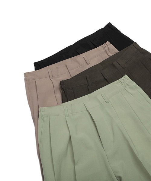 ASCLO(エジュクロ)の「ASCLO Pleddy Nibus Two Tuck Side Banding Slacks(スラックス・メンズ・ブラック/ベージュ/カーキ/グリーン・SMALL/MEDIUM/LARGE/X-SMALL)」の9枚目の写真