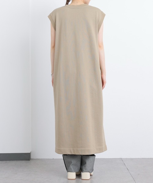PUAL CE CIN（ピュアルセシン）の「裏毛カレッジロゴノースリーワンピース（ワンピース・レディース・チャコールグレー/ベージュ・FREE）」の14枚目の写真