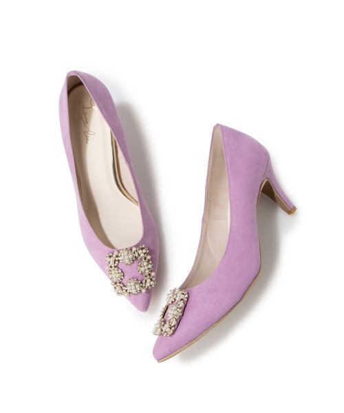 Launa lea（ラウナレア）の「【25秋冬新色】ビジューポインテッドトゥヒールパンプス(0484)（パンプス・レディース・グレー系その他/ブラック/ダークグリーン/ブラック系その他/ローズ/ラベンダー/ピンクベージュ/ライトベージュ/ライトブルー/アイボリー/ブルー/ピンク系その他/ホワイト系その他/ミント/ブルー系その他/ライトピンク/ベビーピンク/グレイッシュブルー・24.5cm/25.0cm/23.5cm/22.5cm/24.0cm/22.0cm/23.0cm）」の13枚目の写真