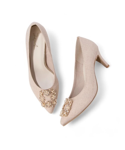 Launa lea（ラウナレア）の「【25秋冬新色】ビジューポインテッドトゥヒールパンプス(0484)（パンプス・レディース・グレー系その他/ブラック/ダークグリーン/ブラック系その他/ローズ/ラベンダー/ピンクベージュ/ライトベージュ/ライトブルー/アイボリー/ブルー/ピンク系その他/ホワイト系その他/ミント/ブルー系その他/ライトピンク/ベビーピンク/グレイッシュブルー・24.5cm/25.0cm/23.5cm/22.5cm/24.0cm/22.0cm/23.0cm）」の14枚目の写真