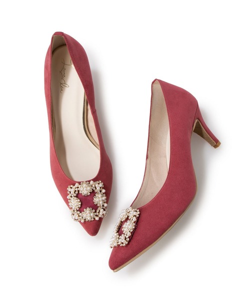 Launa lea（ラウナレア）の「【25秋冬新色】ビジューポインテッドトゥヒールパンプス(0484)（パンプス・レディース・グレー系その他/ブラック/ダークグリーン/ブラック系その他/ローズ/ラベンダー/ピンクベージュ/ライトベージュ/ライトブルー/アイボリー/ブルー/ピンク系その他/ホワイト系その他/ミント/ブルー系その他/ライトピンク/ベビーピンク/グレイッシュブルー・24.5cm/25.0cm/23.5cm/22.5cm/24.0cm/22.0cm/23.0cm）」の18枚目の写真