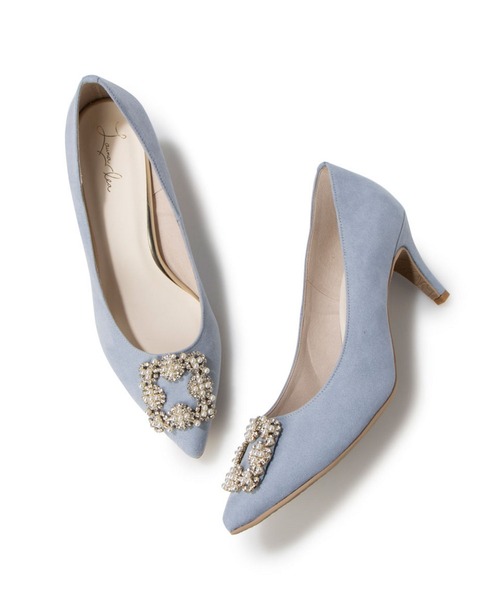 Launa lea（ラウナレア）の「【25秋冬新色】ビジューポインテッドトゥヒールパンプス(0484)（パンプス・レディース・グレー系その他/ブラック/ダークグリーン/ブラック系その他/ローズ/ラベンダー/ピンクベージュ/ライトベージュ/ライトブルー/アイボリー/ブルー/ピンク系その他/ホワイト系その他/ミント/ブルー系その他/ライトピンク/ベビーピンク/グレイッシュブルー・24.5cm/25.0cm/23.5cm/22.5cm/24.0cm/22.0cm/23.0cm）」の9枚目の写真