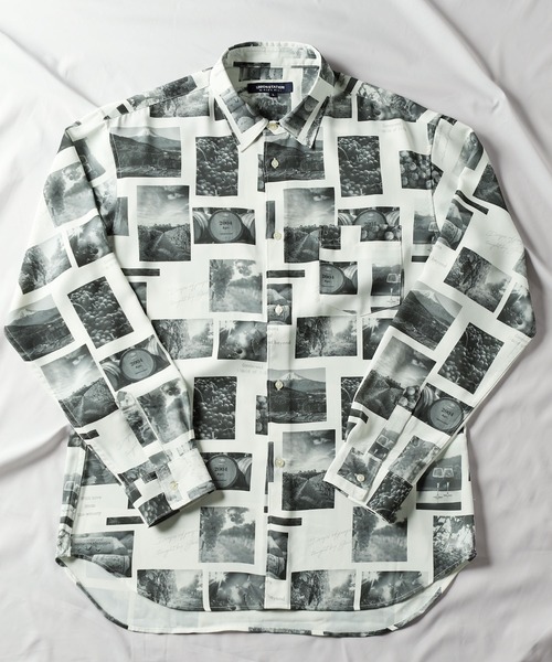 UNION STATION（ユニオンステーション）の「フォトプリント総柄レギュラーカラーシャツ（シャツ/ブラウス・メンズ・カラフル/ブラック/ホワイト・LL/M/L）」の4枚目の写真