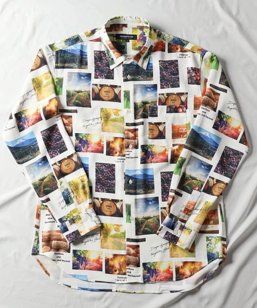 UNION STATION（ユニオンステーション）の「フォトプリント総柄レギュラーカラーシャツ（シャツ/ブラウス・メンズ・カラフル/ブラック/ホワイト・LL/M/L）」の15枚目の写真