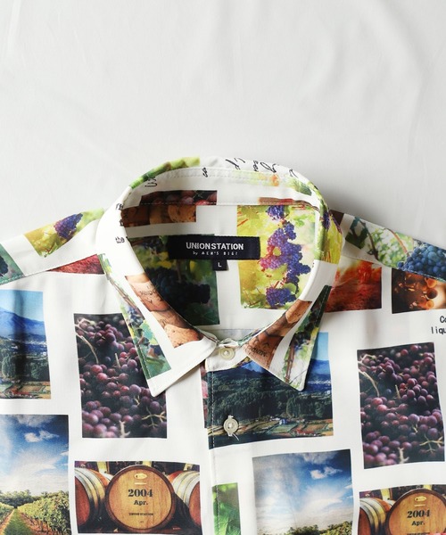 UNION STATION（ユニオンステーション）の「フォトプリント総柄レギュラーカラーシャツ（シャツ/ブラウス・メンズ・カラフル/ブラック/ホワイト・LL/M/L）」の18枚目の写真