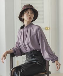 Andemiu | カタボタンスタンドブラウス162225(シャツ/ブラウス)