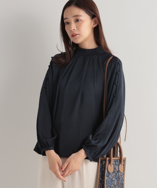 Andemiu（アンデミュウ）の「カタボタンスタンドブラウス162225（シャツ/ブラウス・レディース・ネイビー/カーキ/ピンク・FREE）」の16枚目の写真