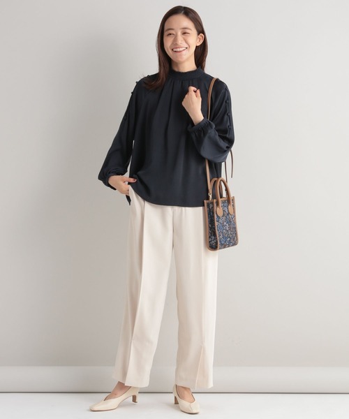 Andemiu（アンデミュウ）の「カタボタンスタンドブラウス162225（シャツ/ブラウス・レディース・ネイビー/カーキ/ピンク・FREE）」の17枚目の写真