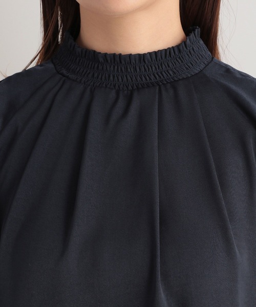 Andemiu（アンデミュウ）の「カタボタンスタンドブラウス162225（シャツ/ブラウス・レディース・ネイビー/カーキ/ピンク・FREE）」の5枚目の写真