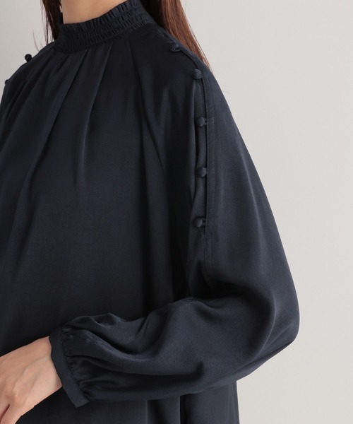 Andemiu（アンデミュウ）の「カタボタンスタンドブラウス162225（シャツ/ブラウス・レディース・ネイビー/カーキ/ピンク・FREE）」の6枚目の写真