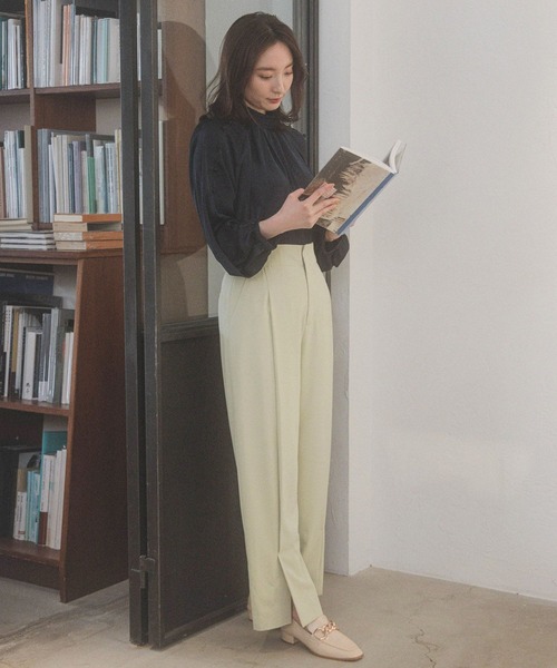 Andemiu（アンデミュウ）の「カタボタンスタンドブラウス162225（シャツ/ブラウス・レディース・ネイビー/カーキ/ピンク・FREE）」の13枚目の写真