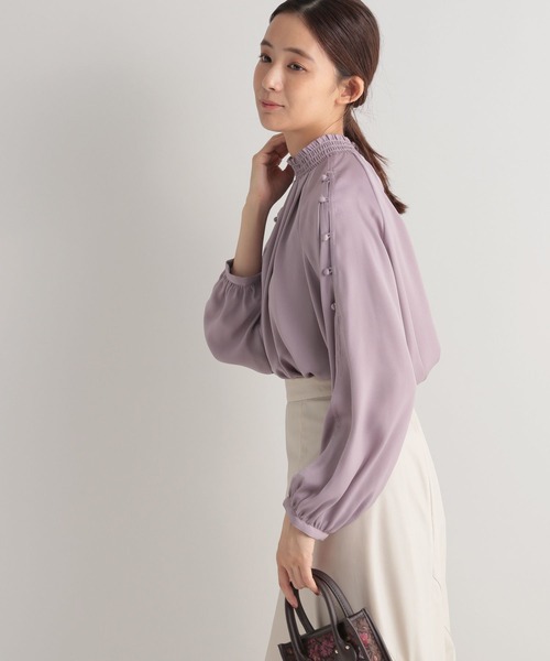 Andemiu（アンデミュウ）の「カタボタンスタンドブラウス162225（シャツ/ブラウス・レディース・ネイビー/カーキ/ピンク・FREE）」の14枚目の写真