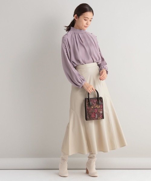 Andemiu（アンデミュウ）の「カタボタンスタンドブラウス162225（シャツ/ブラウス・レディース・ネイビー/カーキ/ピンク・FREE）」の15枚目の写真