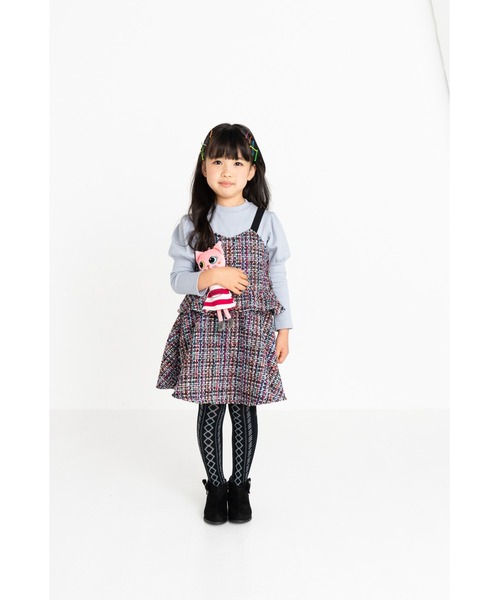 nino（ニノ）の「スカート　ミックスツイード（スカート・キッズ・ネイビー/レッド・120cm/110cm/100cm）」の5枚目の写真