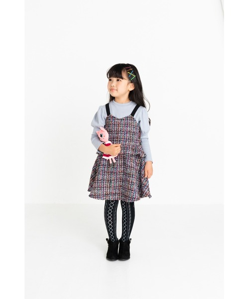 nino（ニノ）の「スカート　ミックスツイード（スカート・キッズ・ネイビー/レッド・120cm/110cm/100cm）」の8枚目の写真