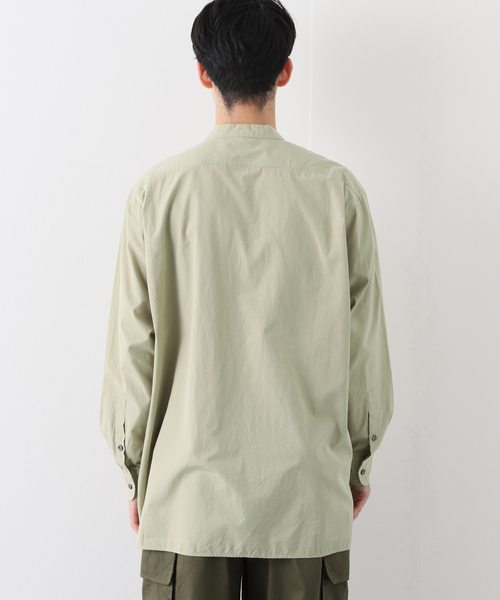 EDIFICE（エディフィス）の「【ETS.MATERIAUX / マテリオ】バンドカラー シャツ（シャツ/ブラウス・メンズ・レンガ/ホワイト/ベージュ・2/1/3）」の10枚目の写真