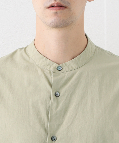 EDIFICE（エディフィス）の「【ETS.MATERIAUX / マテリオ】バンドカラー シャツ（シャツ/ブラウス・メンズ・レンガ/ホワイト/ベージュ・2/1/3）」の11枚目の写真