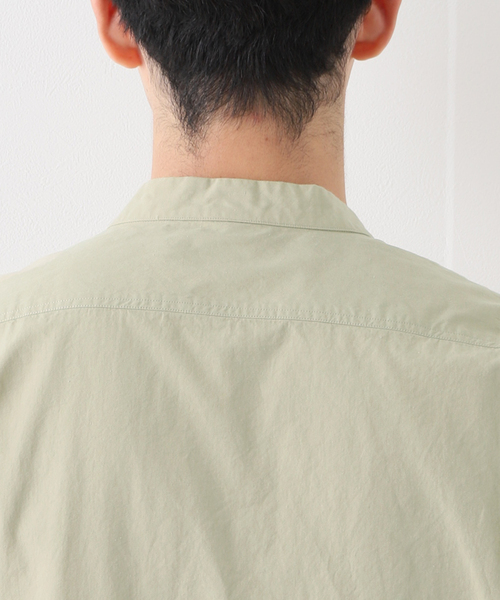 EDIFICE（エディフィス）の「【ETS.MATERIAUX / マテリオ】バンドカラー シャツ（シャツ/ブラウス・メンズ・レンガ/ホワイト/ベージュ・2/1/3）」の12枚目の写真