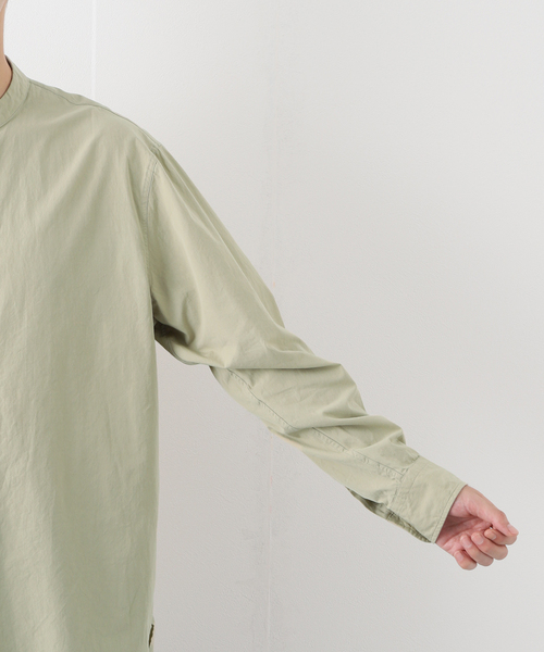 EDIFICE（エディフィス）の「【ETS.MATERIAUX / マテリオ】バンドカラー シャツ（シャツ/ブラウス・メンズ・レンガ/ホワイト/ベージュ・2/1/3）」の13枚目の写真