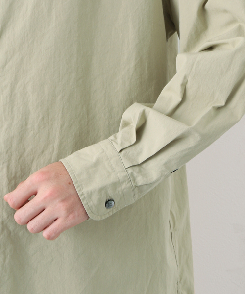 EDIFICE（エディフィス）の「【ETS.MATERIAUX / マテリオ】バンドカラー シャツ（シャツ/ブラウス・メンズ・レンガ/ホワイト/ベージュ・2/1/3）」の14枚目の写真