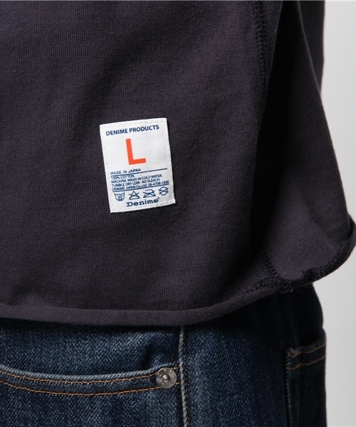 Denime（ドゥニーム）の「【JapanMade】HENRY NECK LS CUTSEW/ヘンリーネックロンT（Tシャツ/カットソー・メンズ・ホワイト/ベージュ/ネイビー・SMALL/MEDIUM/LARGE）」の14枚目の写真