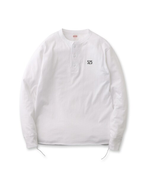 40ｃｔ＆525（フォーティーカラッツアンドゴーニーゴ）の「ヘルスニット長袖ヘンリー（Tシャツ/カットソー・メンズ・ネイビー/ホワイト/ブラック・04/02/03）」の18枚目の写真