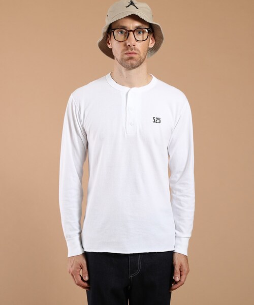 40ｃｔ＆525（フォーティーカラッツアンドゴーニーゴ）の「ヘルスニット長袖ヘンリー（Tシャツ/カットソー・メンズ・ネイビー/ホワイト/ブラック・04/02/03）」の17枚目の写真