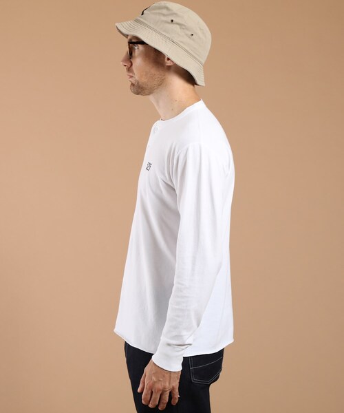 40ｃｔ＆525（フォーティーカラッツアンドゴーニーゴ）の「ヘルスニット長袖ヘンリー（Tシャツ/カットソー・メンズ・ネイビー/ホワイト/ブラック・04/02/03）」の16枚目の写真