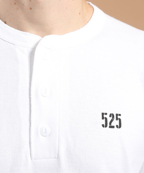 40ｃｔ＆525（フォーティーカラッツアンドゴーニーゴ）の「ヘルスニット長袖ヘンリー（Tシャツ/カットソー・メンズ・ネイビー/ホワイト/ブラック・04/02/03）」の14枚目の写真