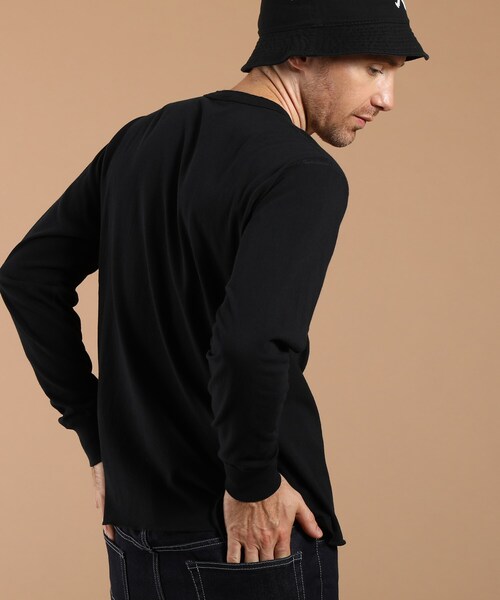 40ｃｔ＆525（フォーティーカラッツアンドゴーニーゴ）の「ヘルスニット長袖ヘンリー（Tシャツ/カットソー・メンズ・ネイビー/ホワイト/ブラック・04/02/03）」の8枚目の写真